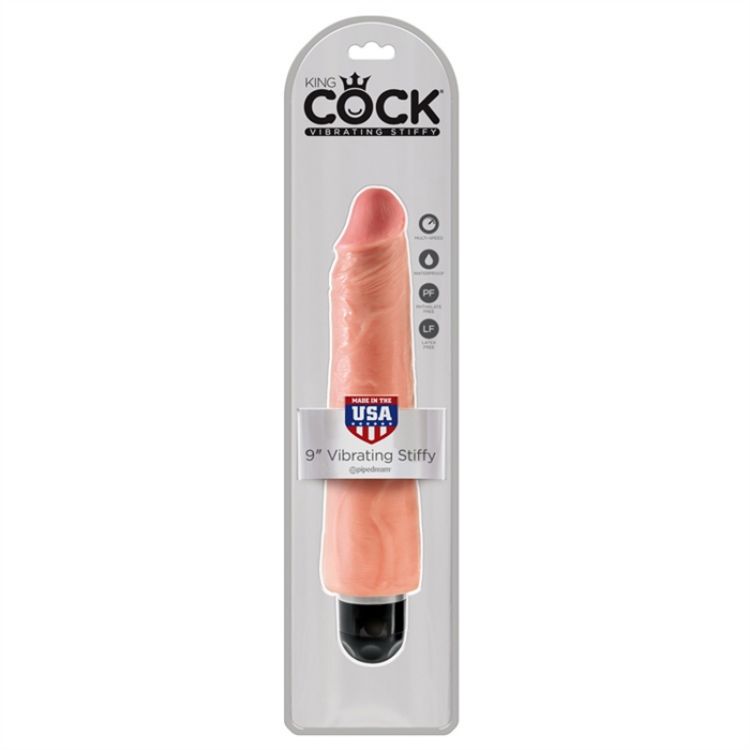 Picture of King Cock 9" Vibrating Stiffy - Flesh- cadeau