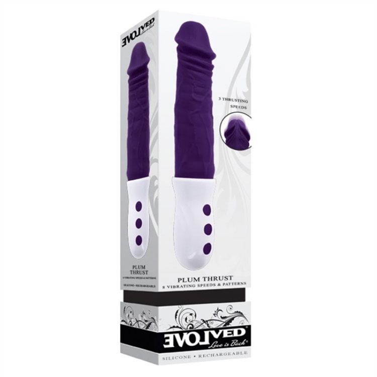 Picture of Plum Thrust - Silicone Rechargeable - Black